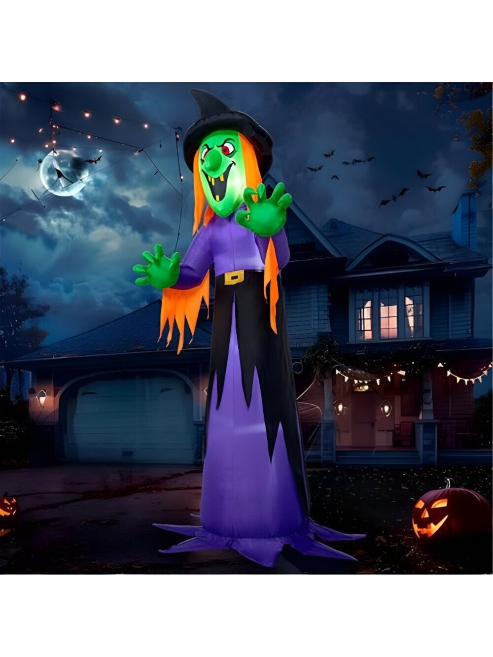 Joiedomi 12 Ft Tall Halloween Inflatables Witch Outdoor Decorations, with